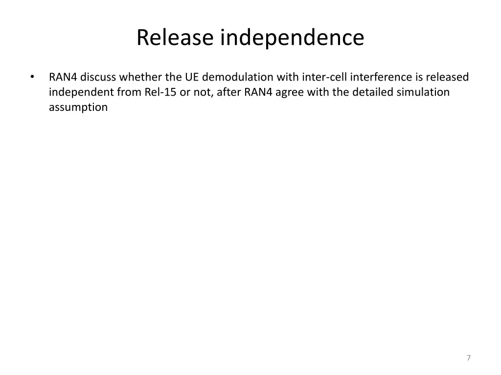 release independence