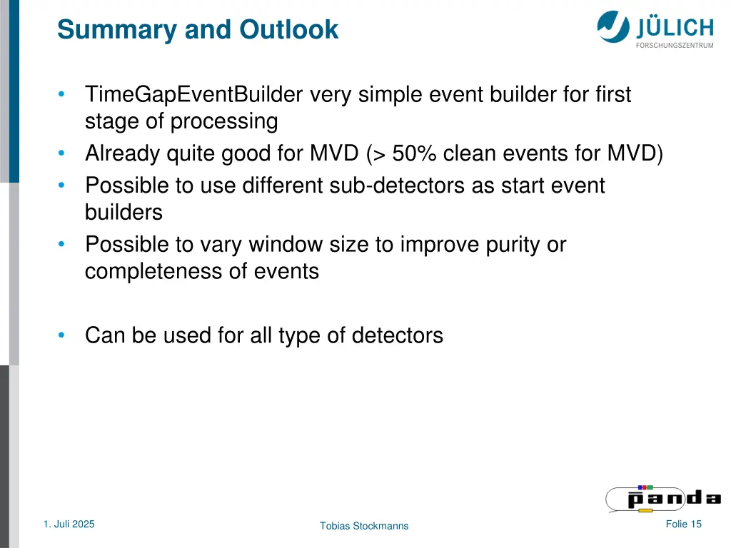 summary and outlook