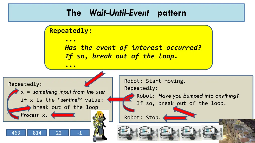 the wait until event pattern 1