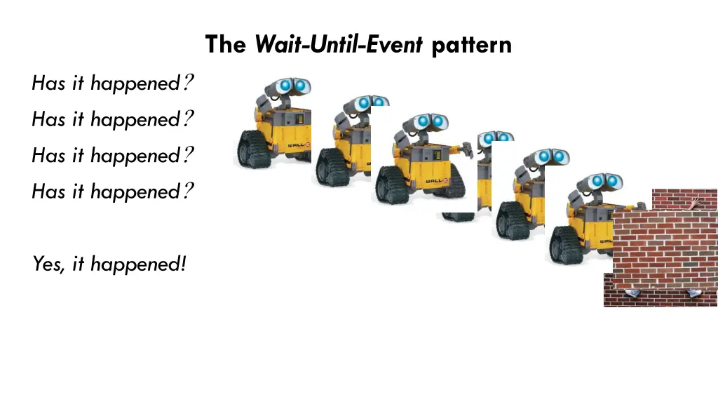 the wait until event pattern
