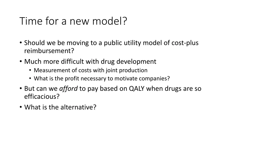 time for a new model