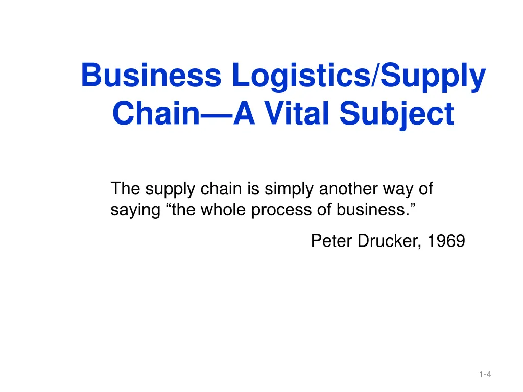 business logistics supply chain a vital subject