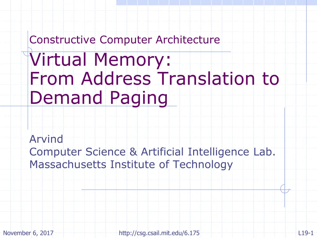 constructive computer architecture virtual memory