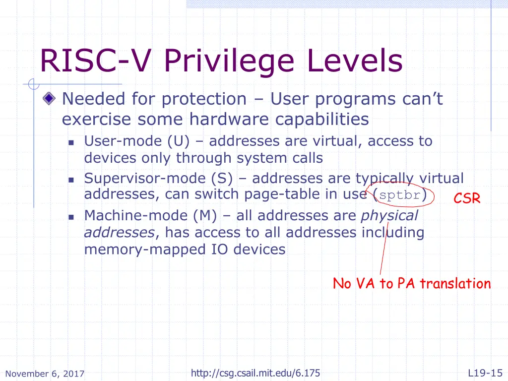 risc v privilege levels