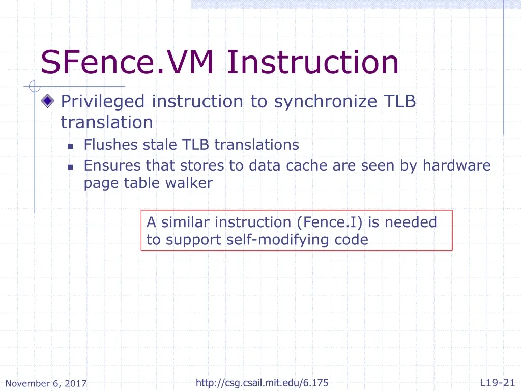sfence vm instruction