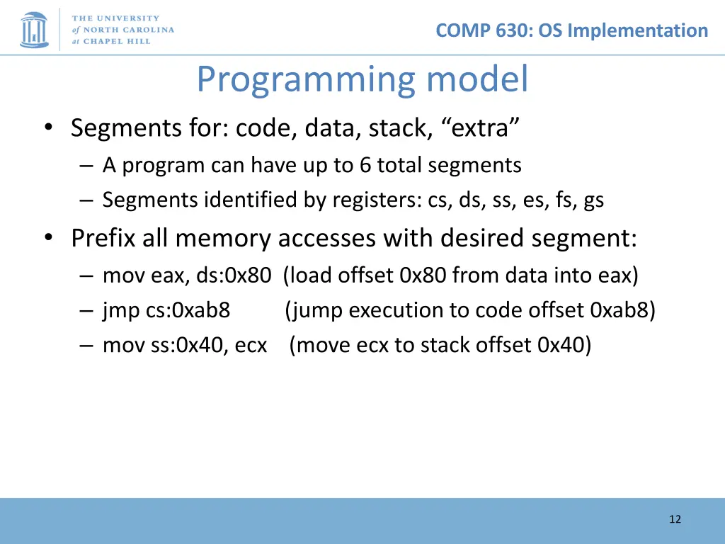 comp 630 os implementation 11