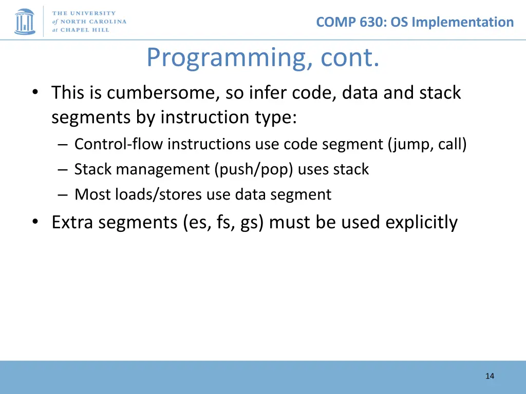 comp 630 os implementation 13