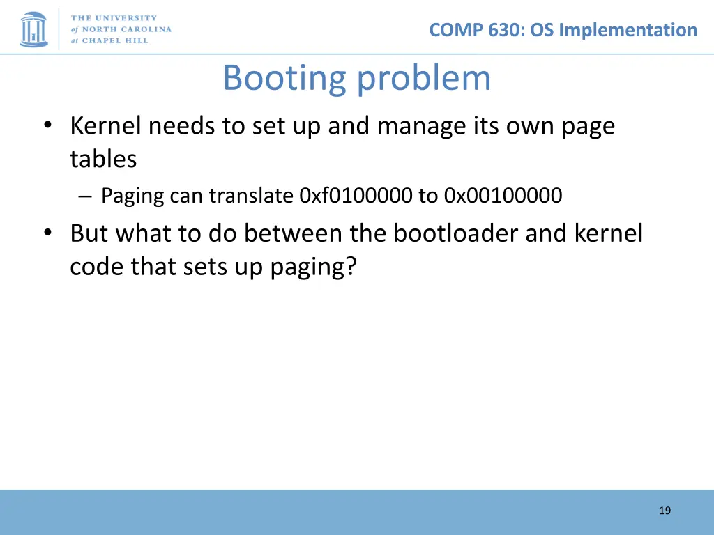 comp 630 os implementation 18