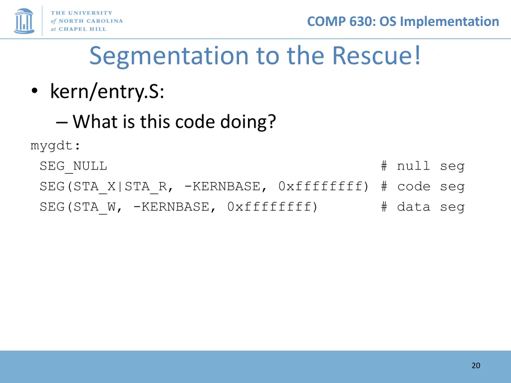 comp 630 os implementation 19