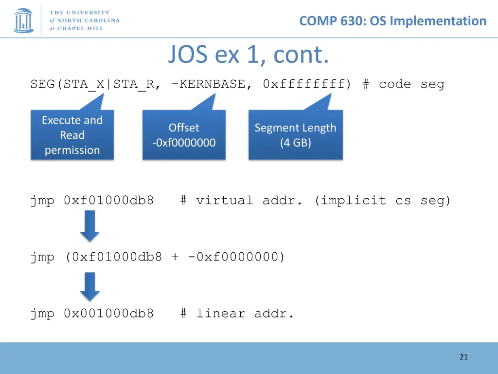 comp 630 os implementation 20