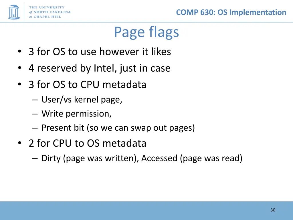 comp 630 os implementation 29