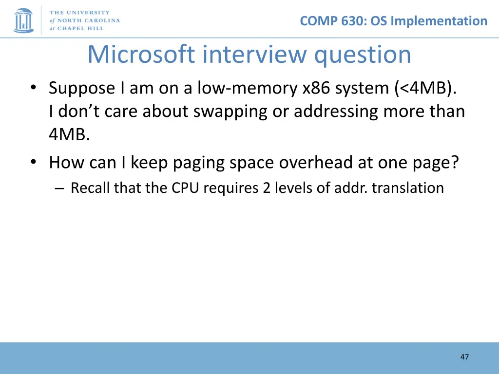comp 630 os implementation 46