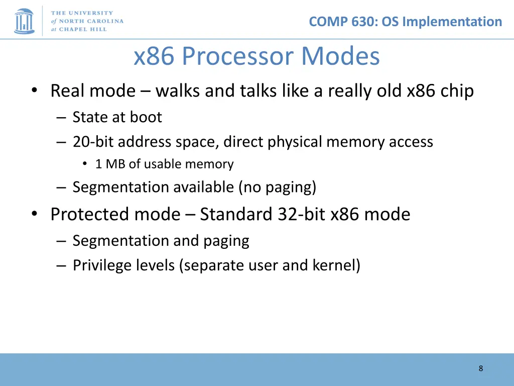 comp 630 os implementation 7