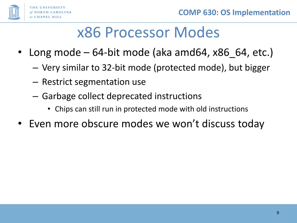 comp 630 os implementation 8