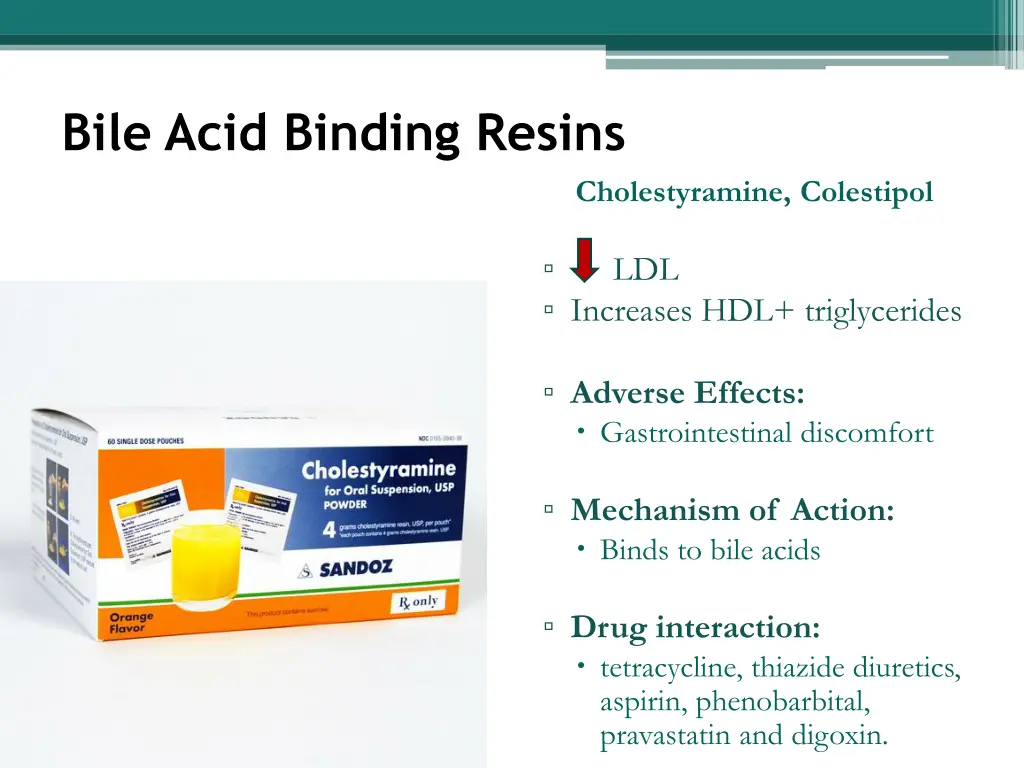 bile acid binding resins