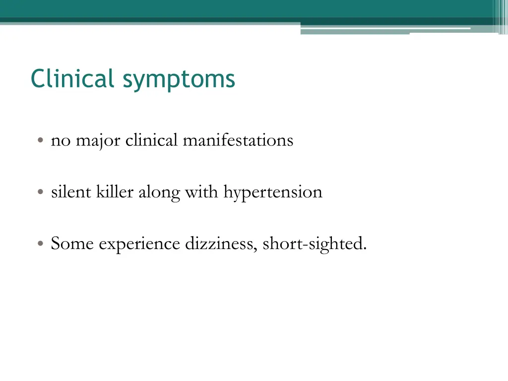 clinical symptoms