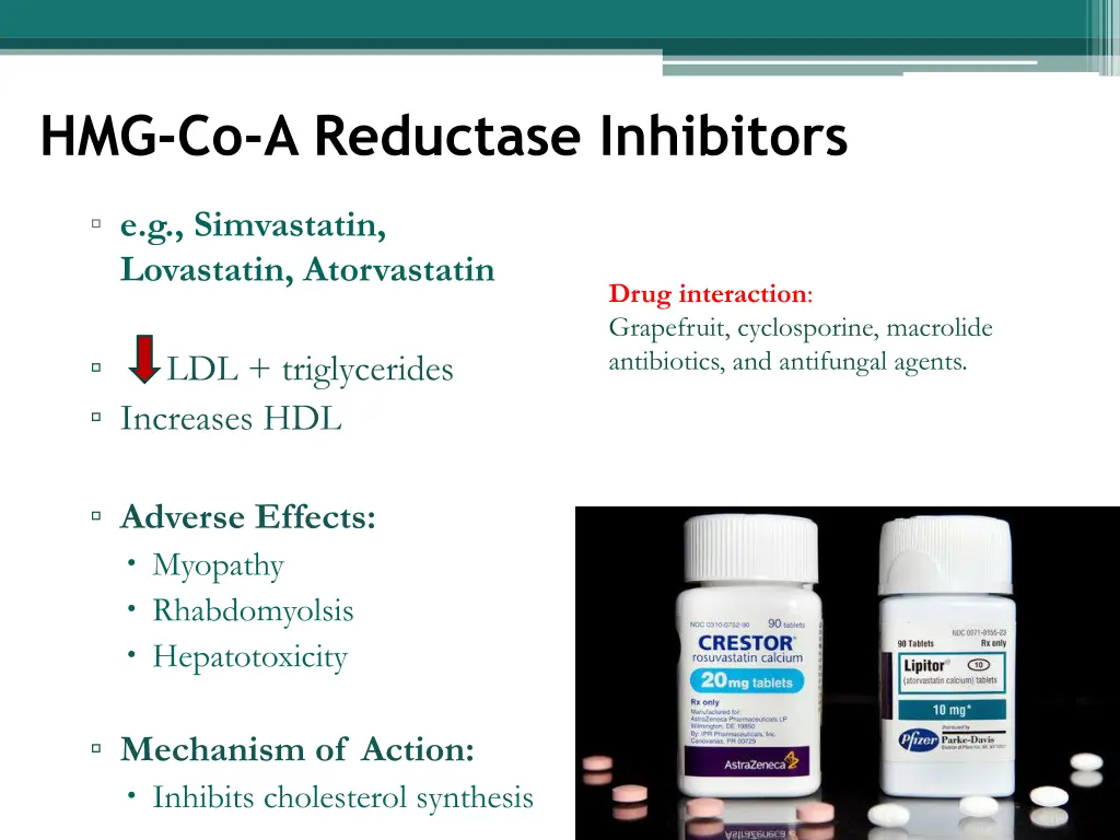 hmg co a reductase inhibitors