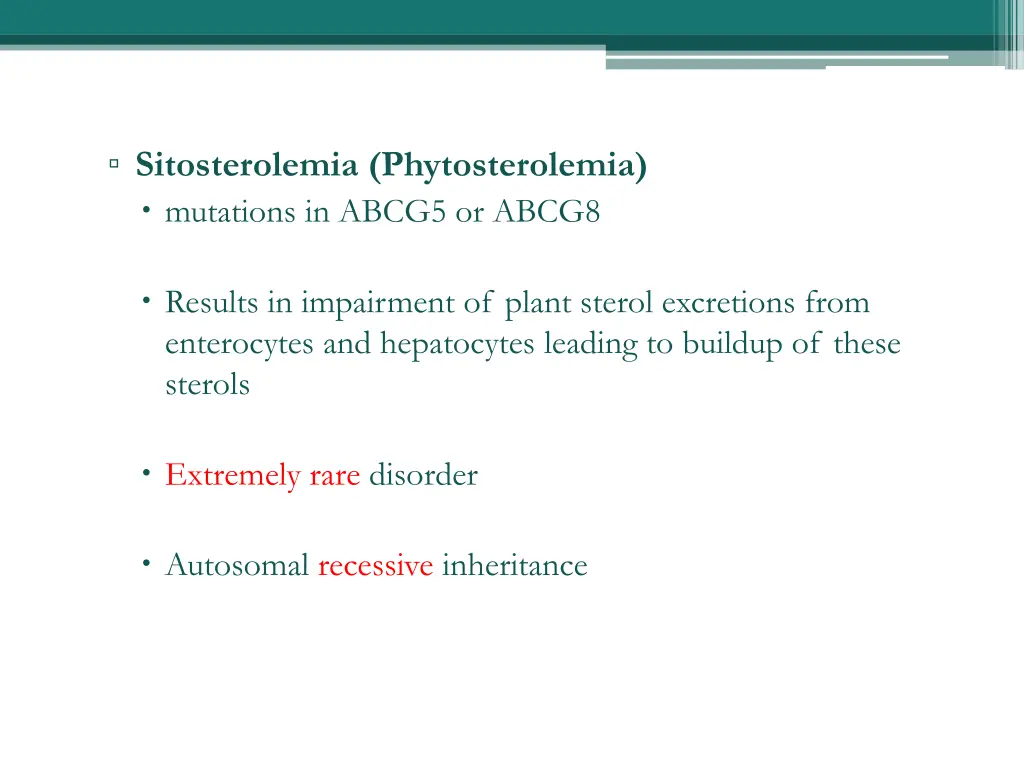 sitosterolemia phytosterolemia mutations in abcg5