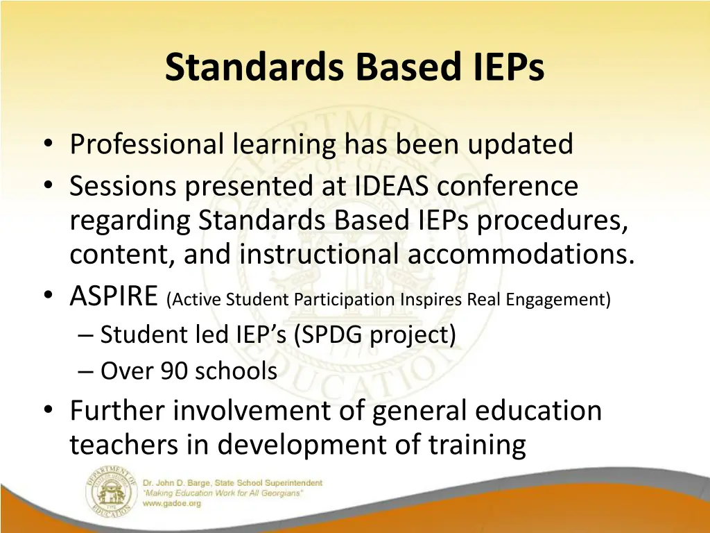 standards based ieps