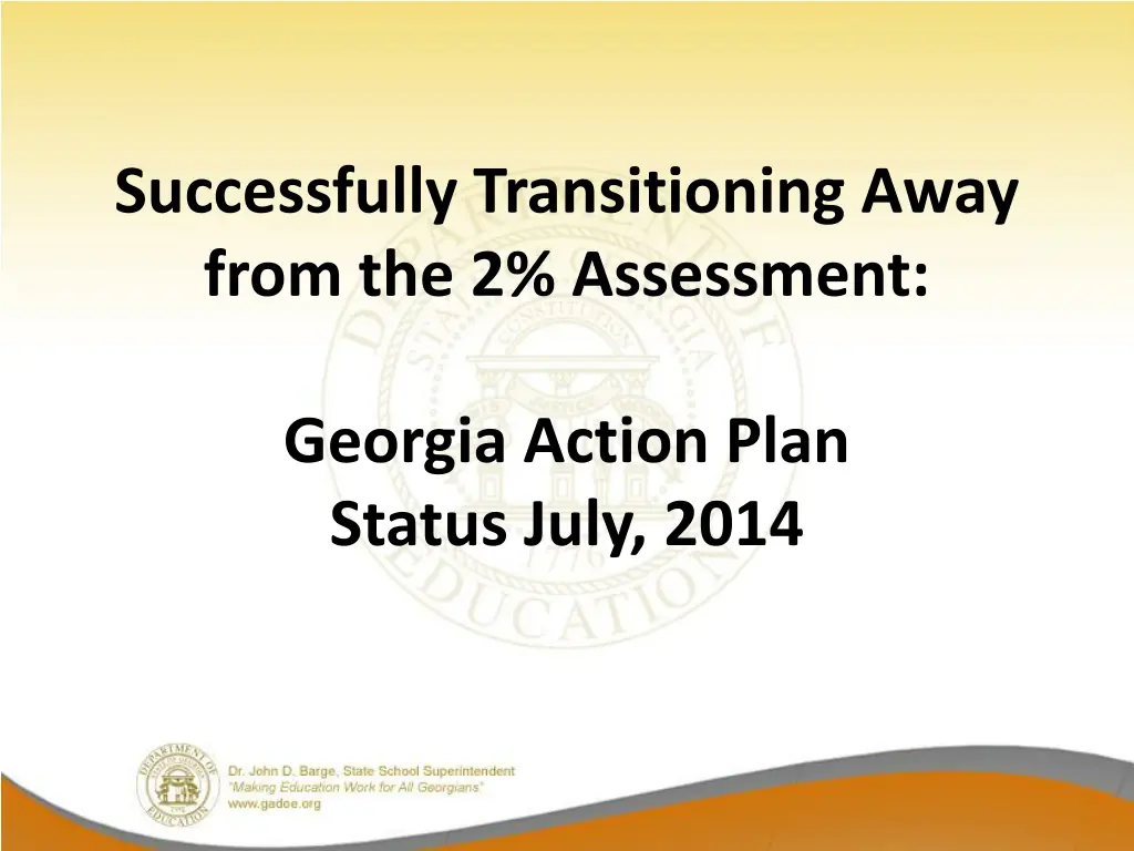 successfully transitioning away from