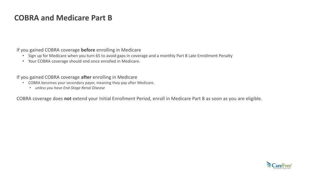 cobra and medicare part b