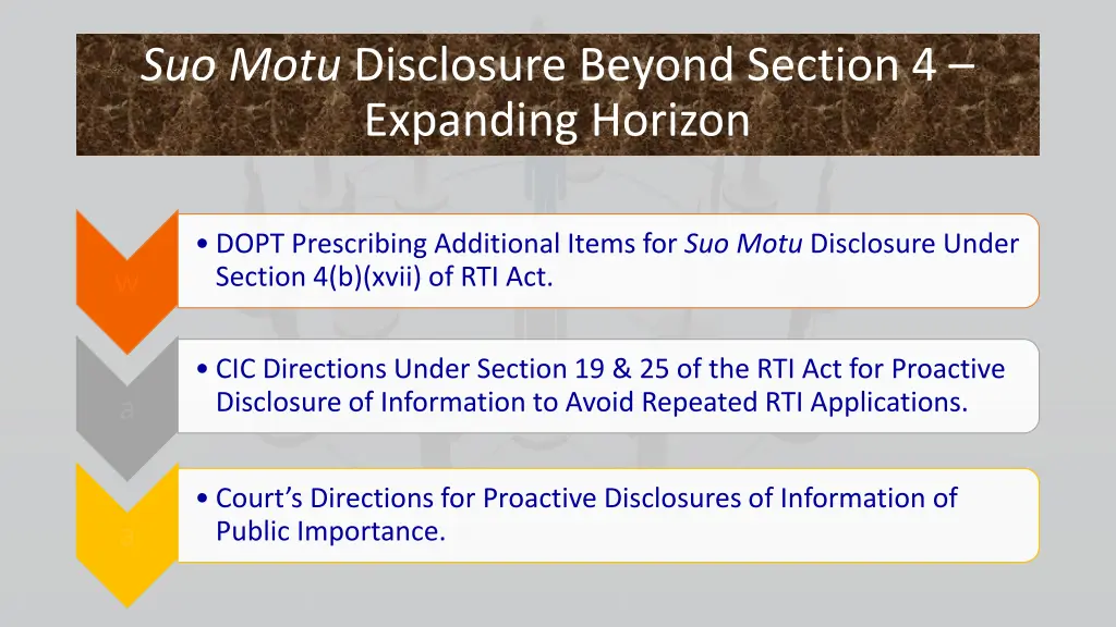 suo motu disclosure beyond section 4 expanding