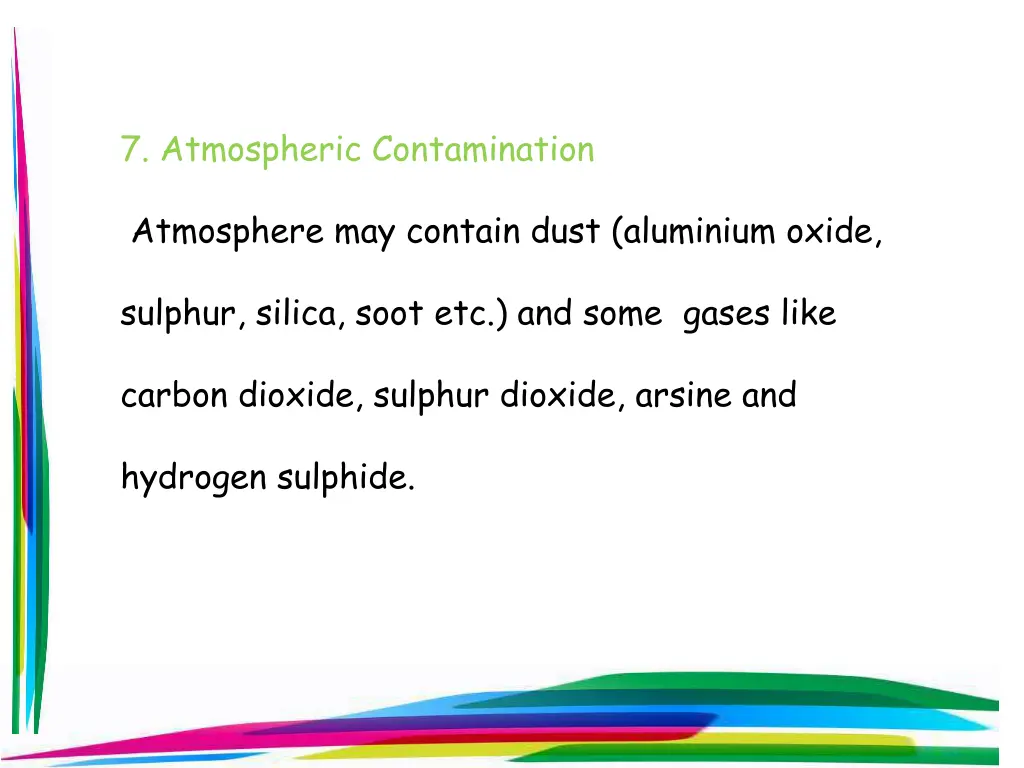 7 atmospheric contamination