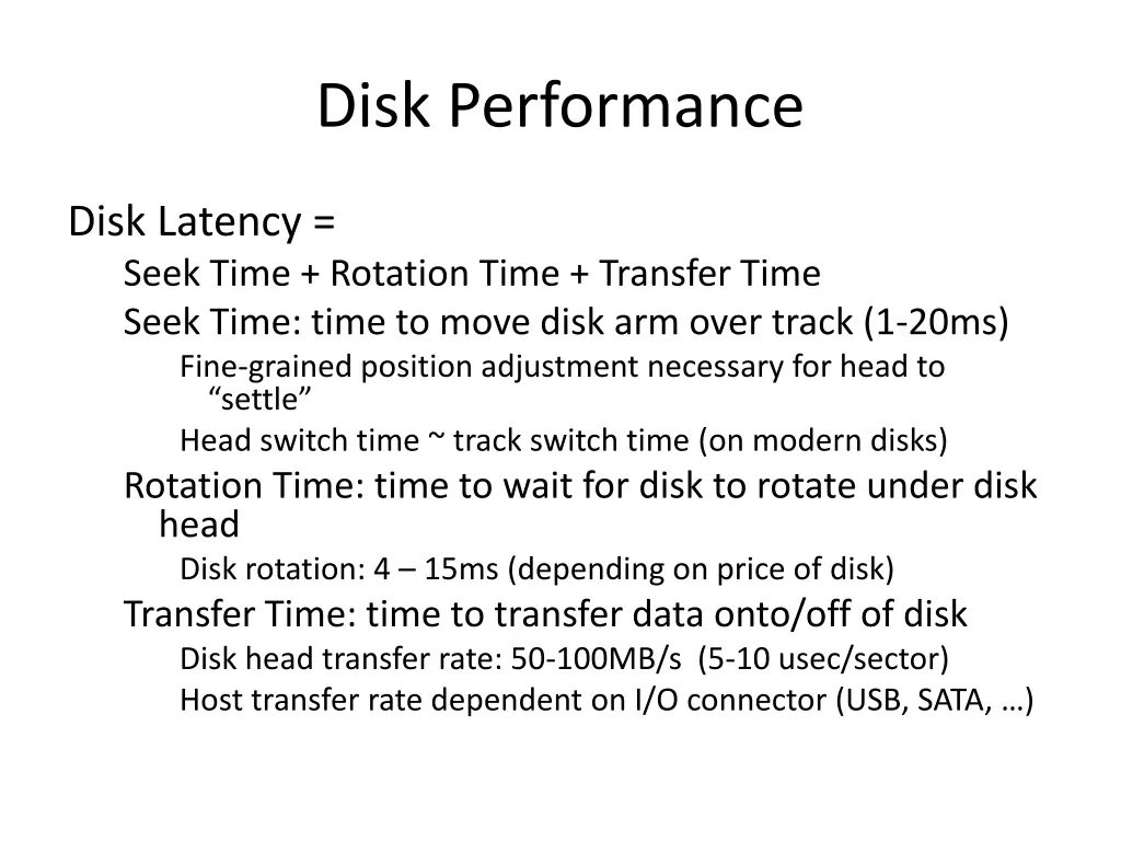disk performance