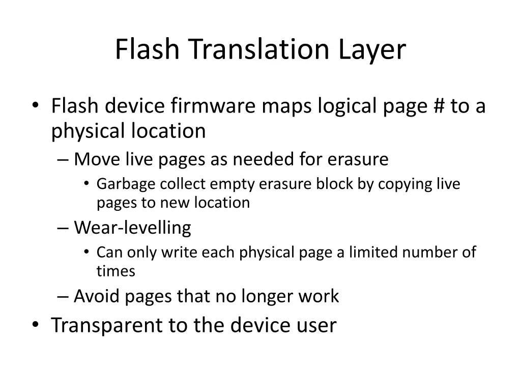 flash translation layer