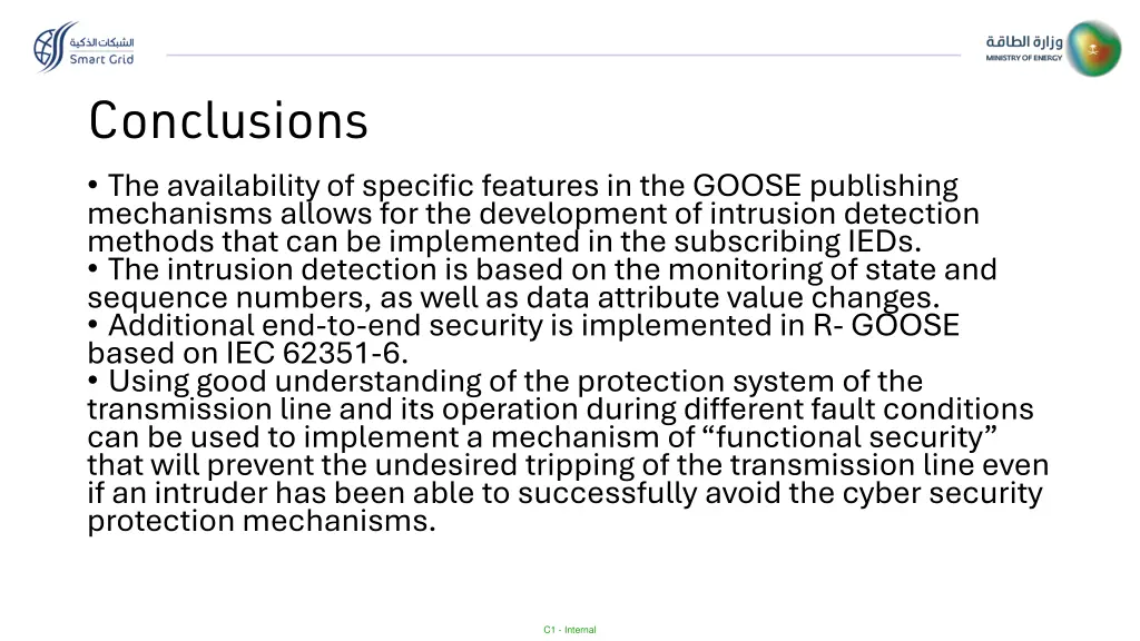 conclusions the availability of specific features