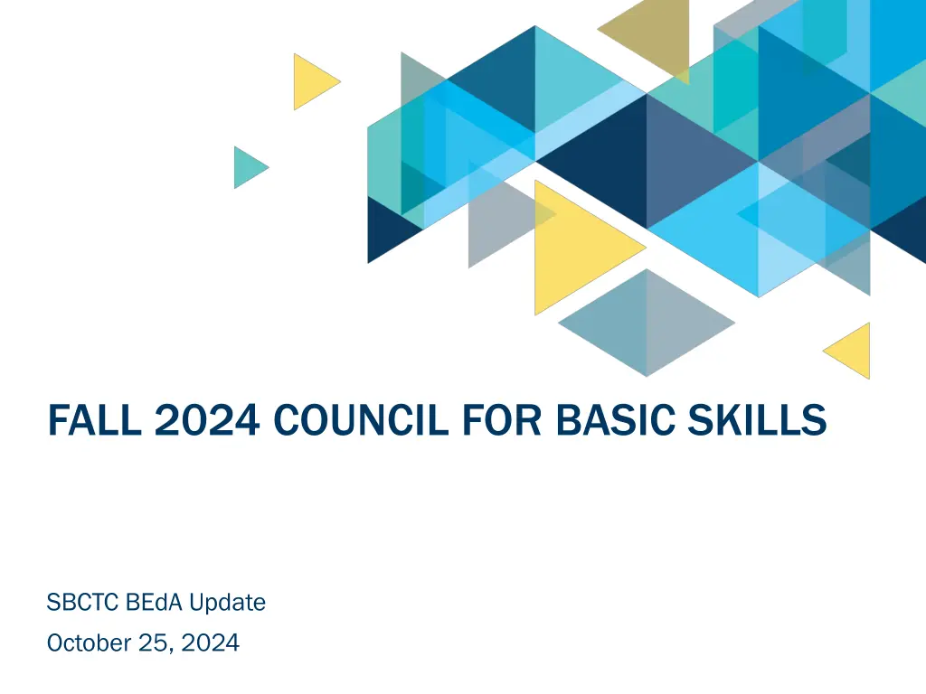 fall 2024 council for basic skills
