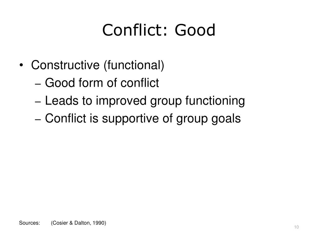 conflict good