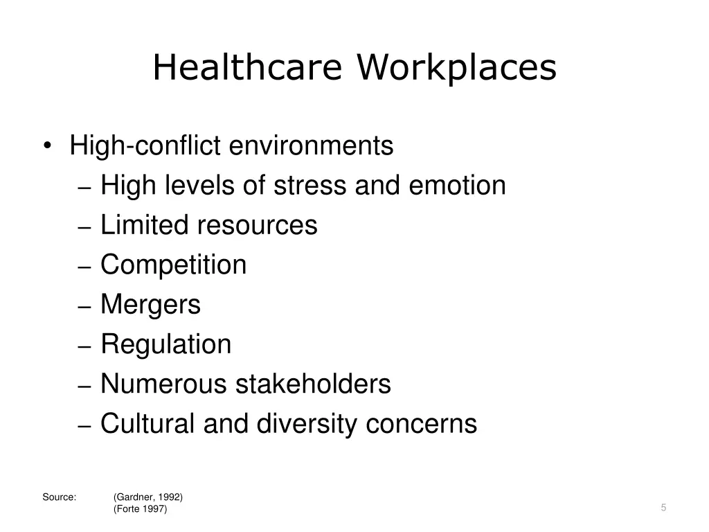 healthcare workplaces