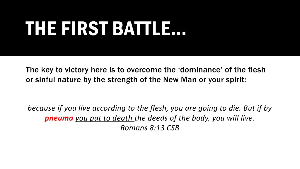 the first battle