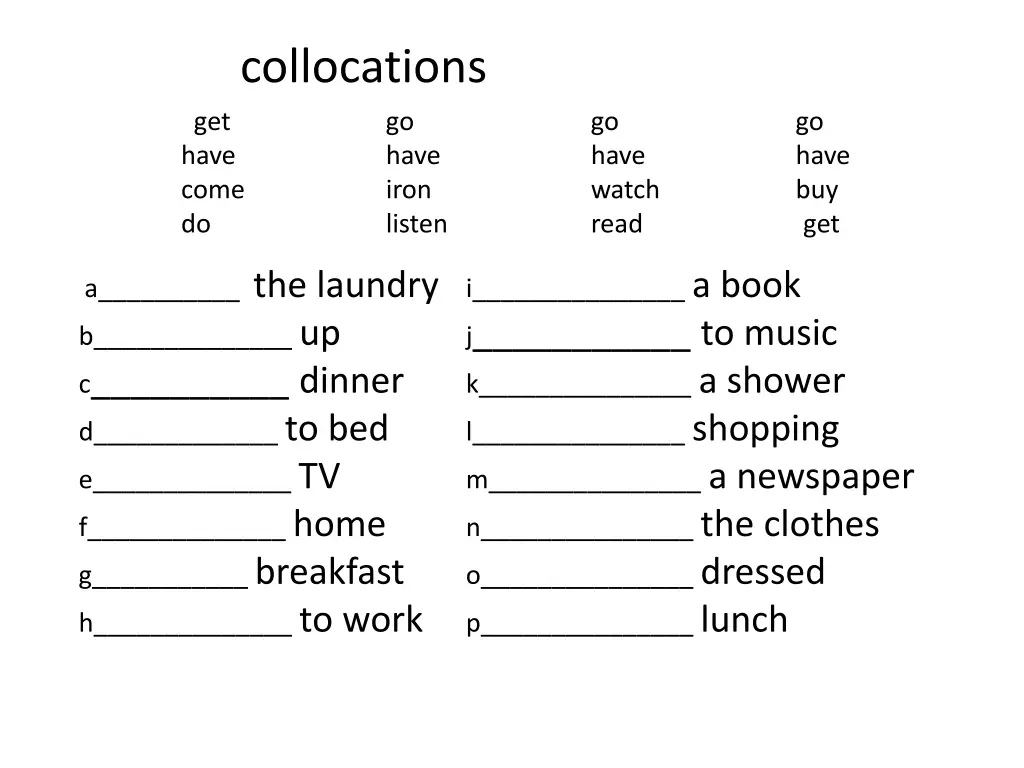 collocations