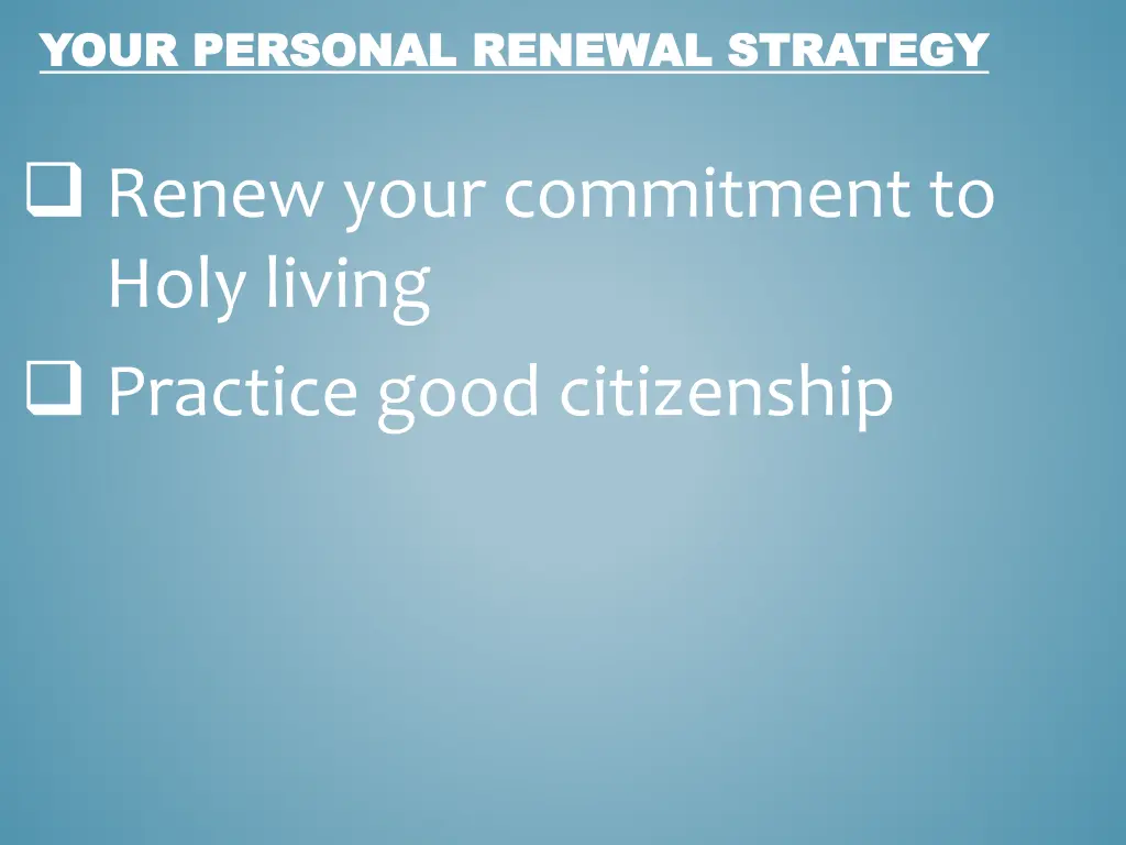 your personal renewal strategy your personal 1