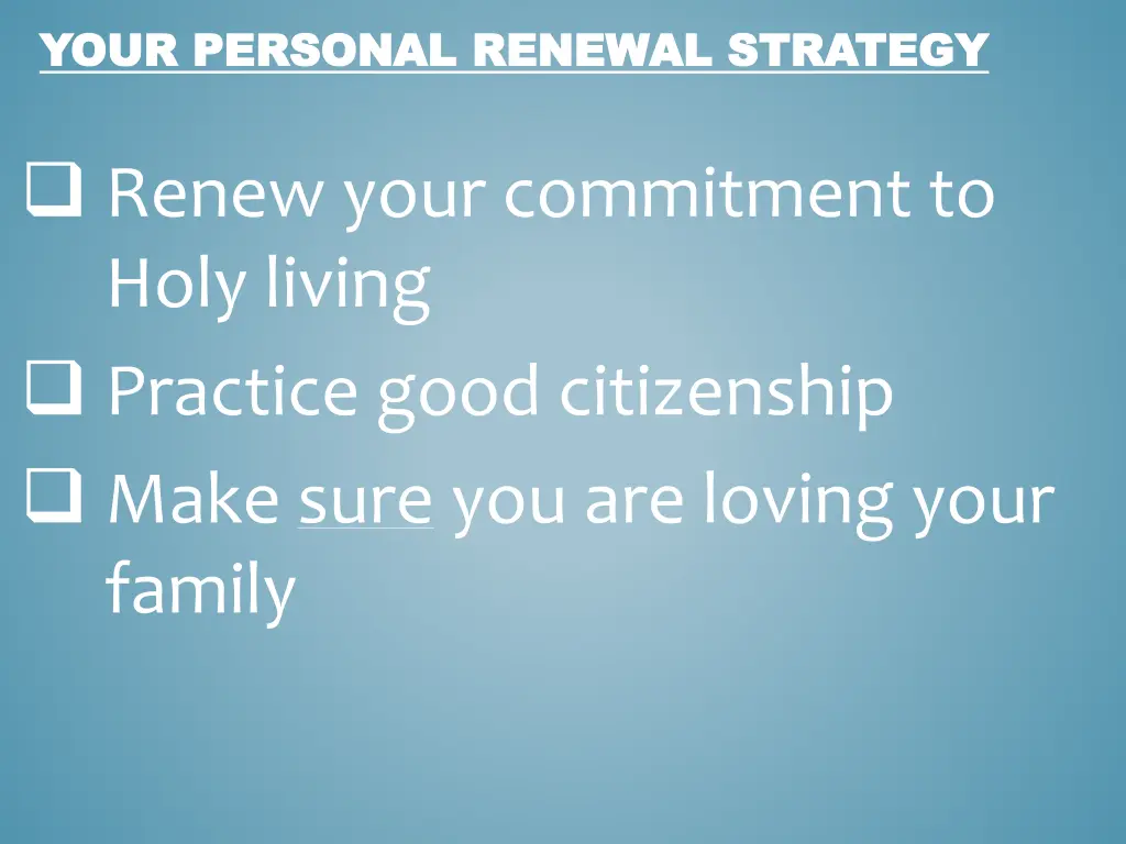 your personal renewal strategy your personal 2