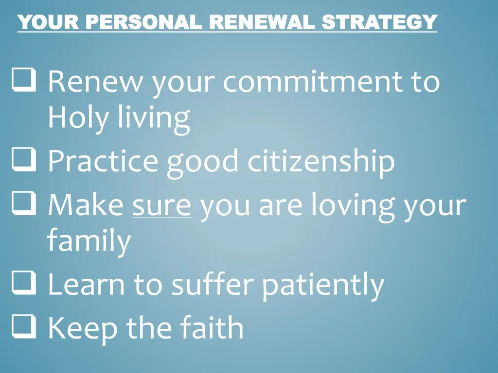 your personal renewal strategy your personal 4