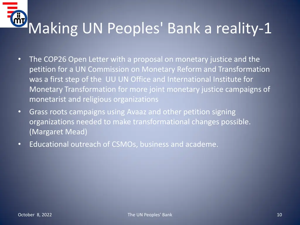 making un peoples bank a reality 1