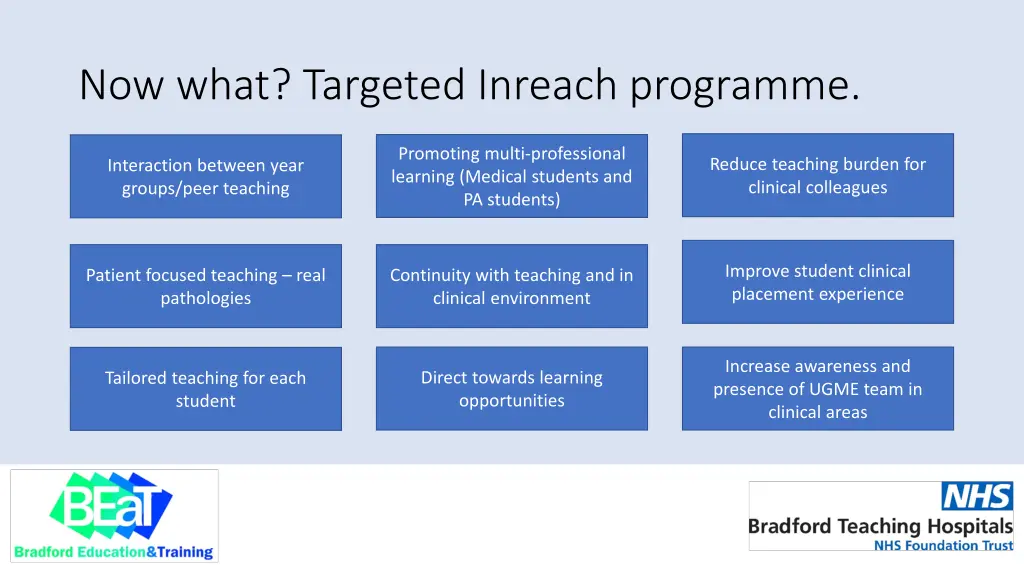 now what targeted inreach programme
