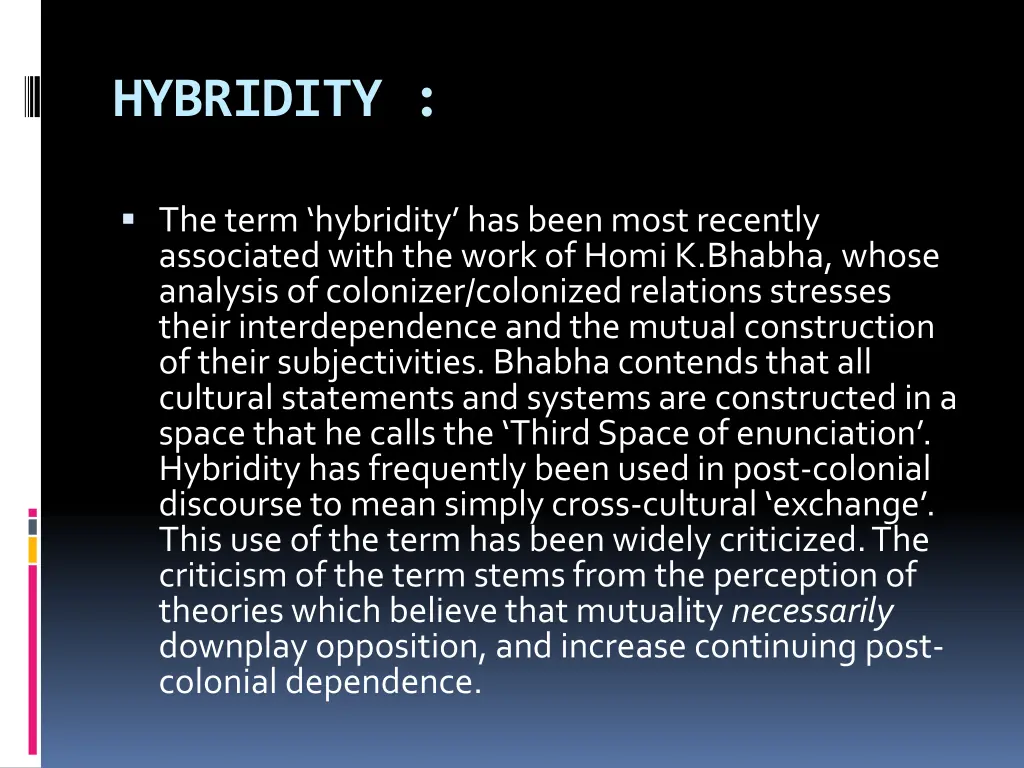 hybridity