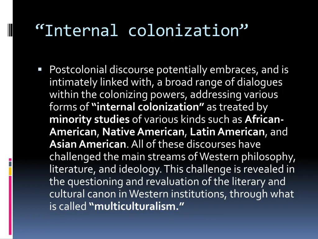 internal colonization