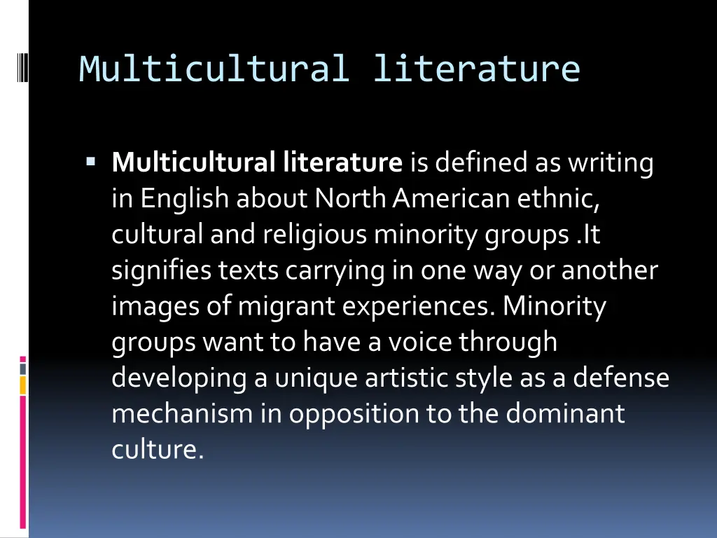 multicultural literature