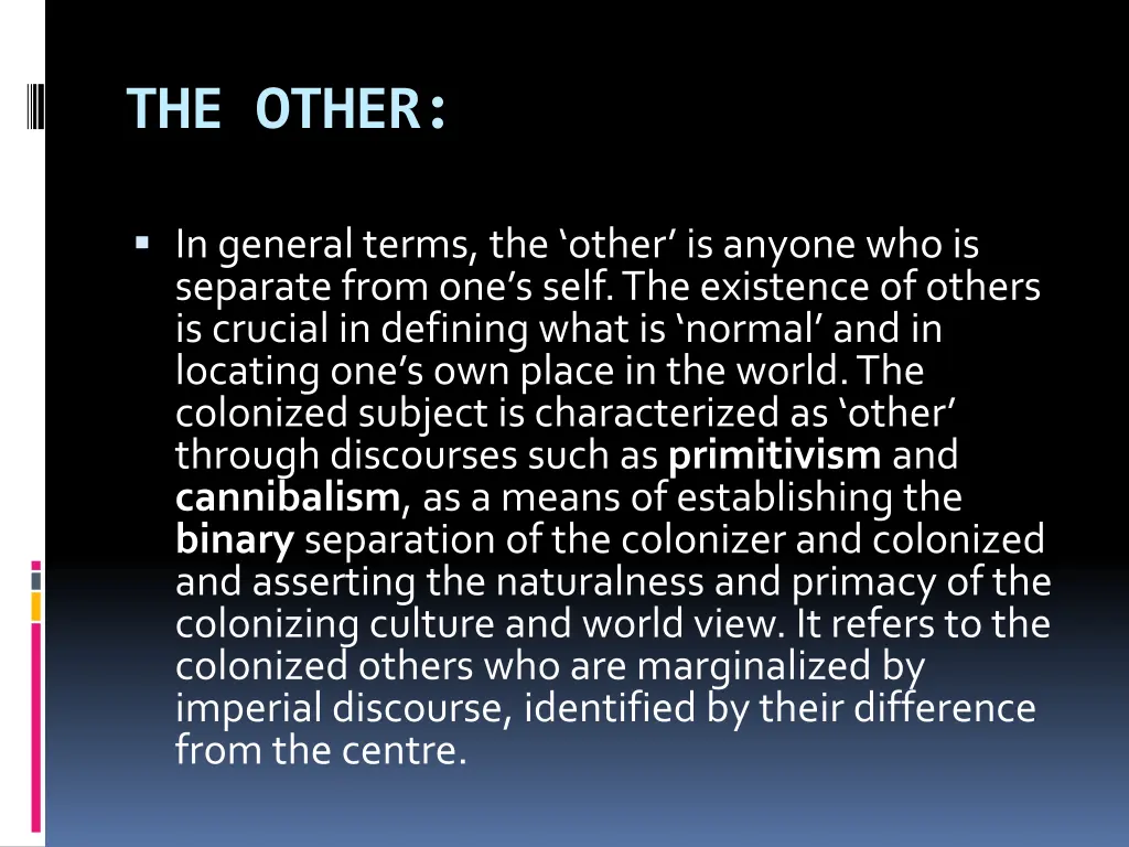 the other