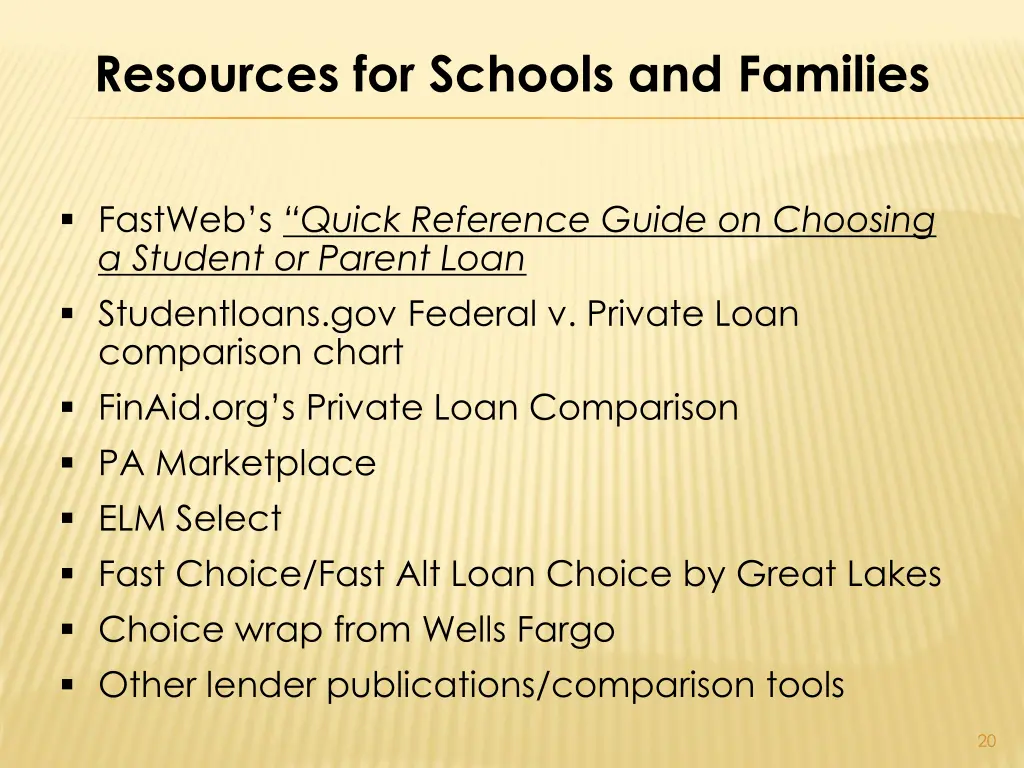 resources for schools and families