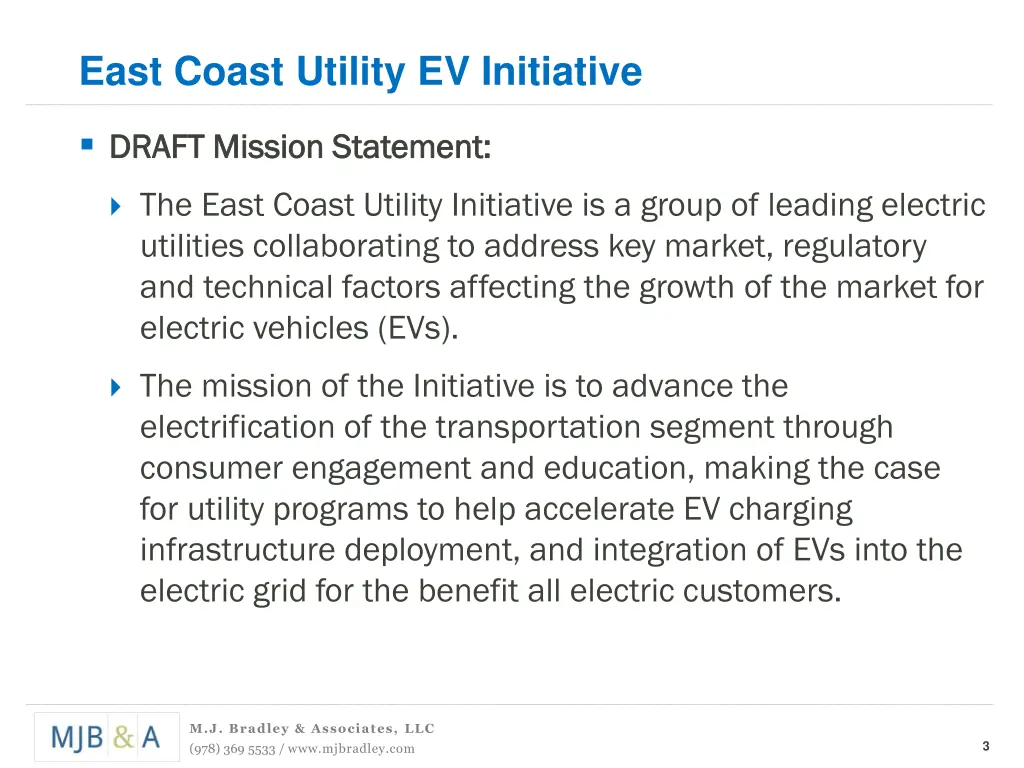 east coast utility ev initiative 1