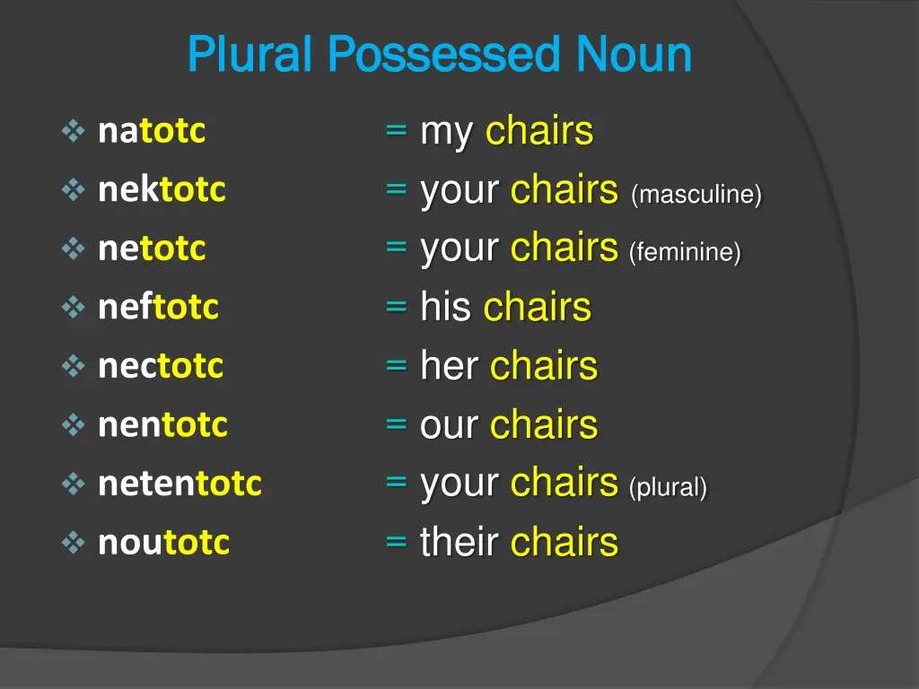 plural possessed noun plural possessed noun