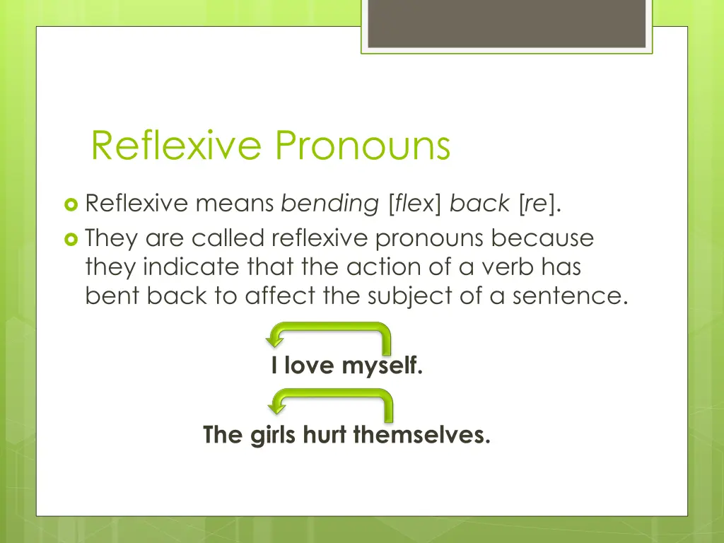 reflexive pronouns 1