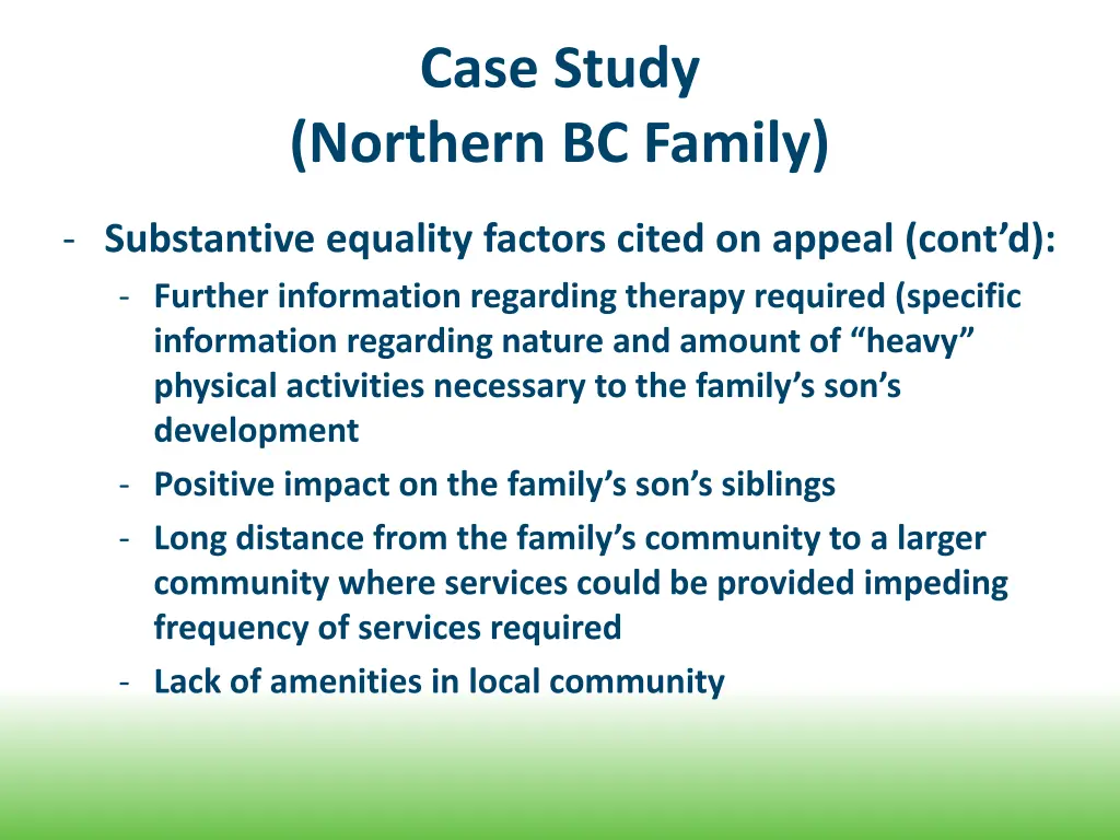 case study northern bc family 2