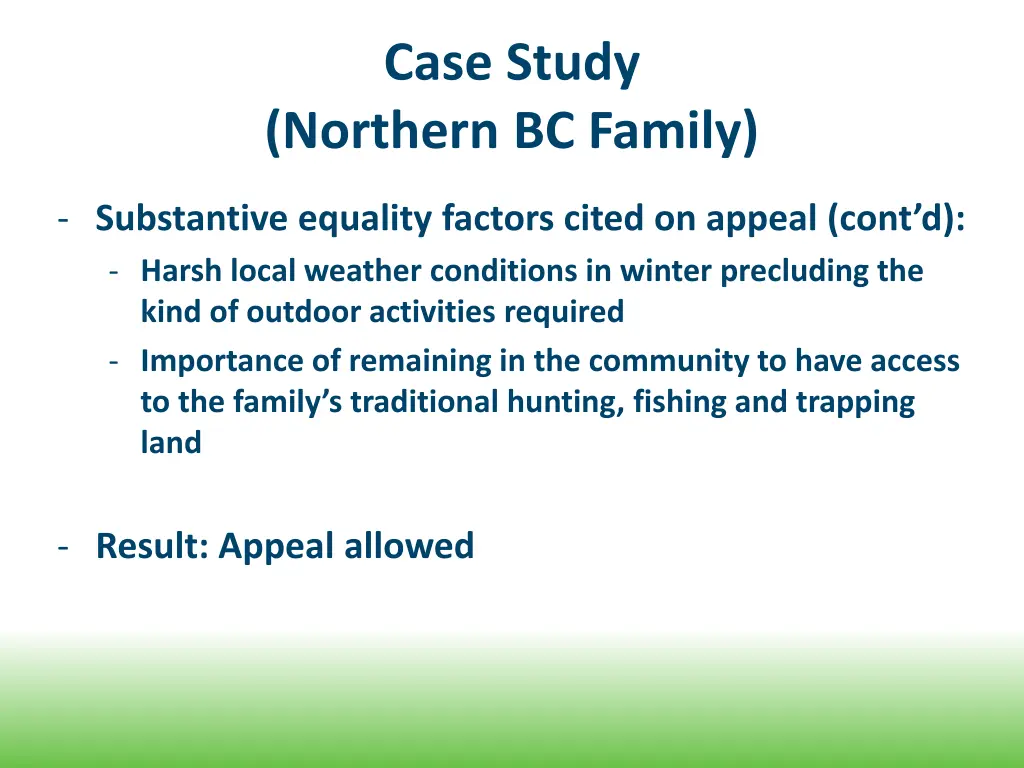 case study northern bc family 3